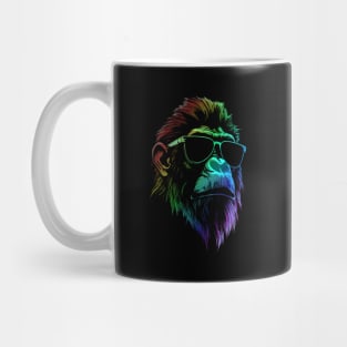 Baboon Sunglasses Vibrant Colors Mug